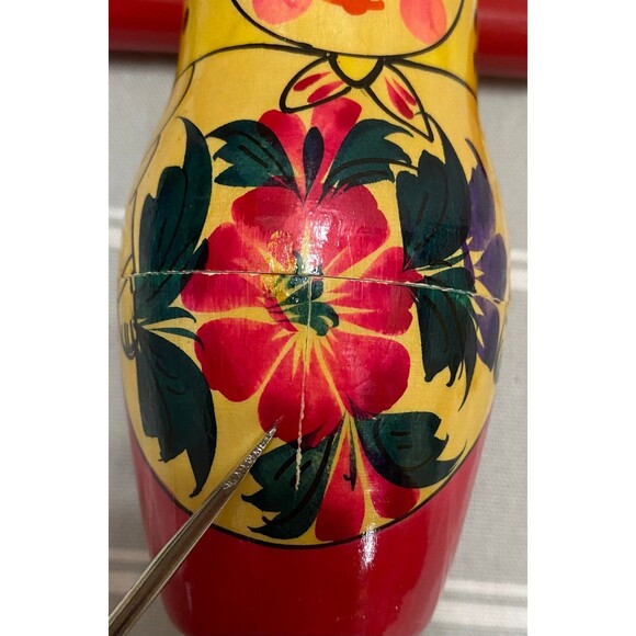 Vtg Russian Nesting Dolls set of 5 Dolls Made in USSR - Picture 7 of 12